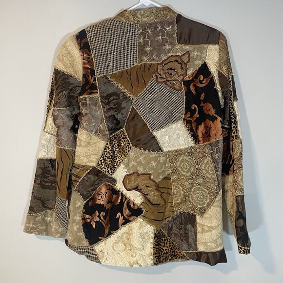 Indigo Moon Jacket Womens S Patchwork Velvet Beaded Embroidered Boho India - Picture 7 of 8